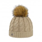 Bonnet Junior Pompon Fourrure Eco Beige