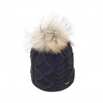 eisbar mirella noir bonnet pompon fourrure