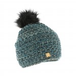 bonnet pompon fourrure Cold 4112 noir