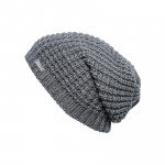 bonnet long oversize Eisglut taffy gris