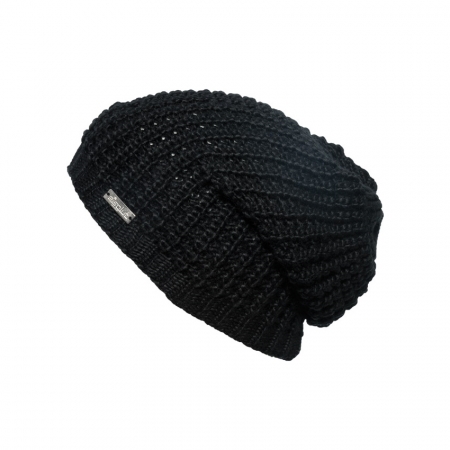 bonnet long oversize Eisglut taffy noir