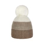 Bonnet ski pompon Brekka cristallo stripe eco pon beige BRFM4003 VIS