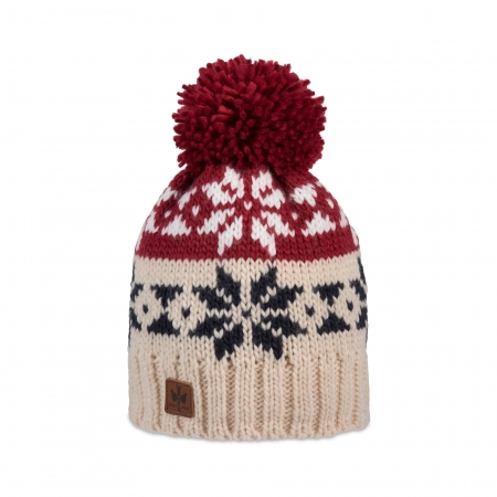 Pipolaki-Monto-Bonnet pompon-7038-108-Rouge-foncé
