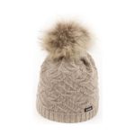 bonnet pompon fourrure Eisbar Miriam beige