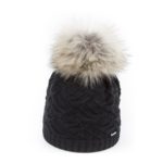 bonnet pompon fourrure Eisbar Miriam noir
